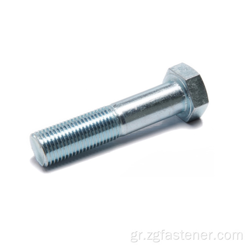 Μπλε και λευκός ψευδαργύρος Hexagon Flat Head Bolts